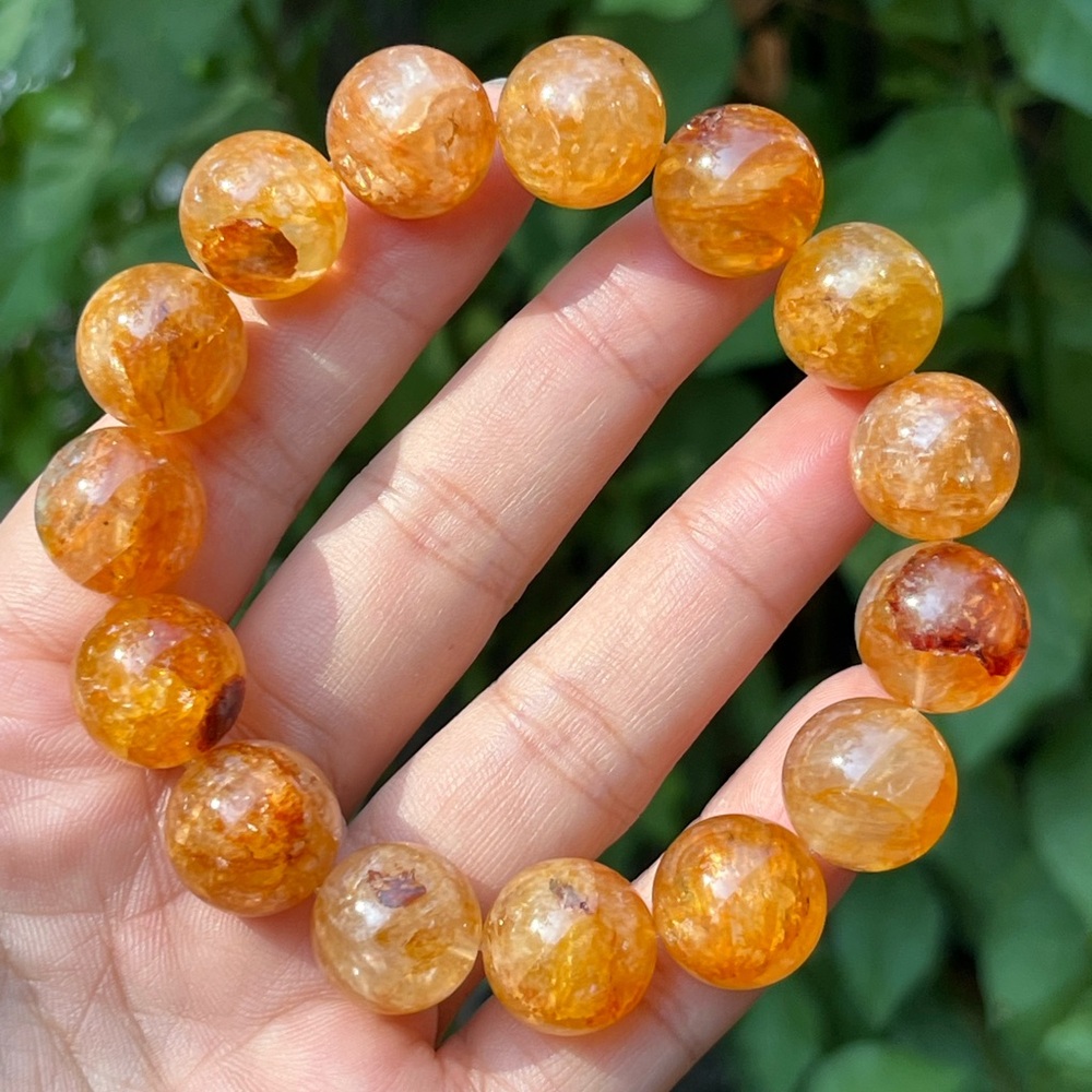 15mm stretchable chunky golden‎ healer bracelet